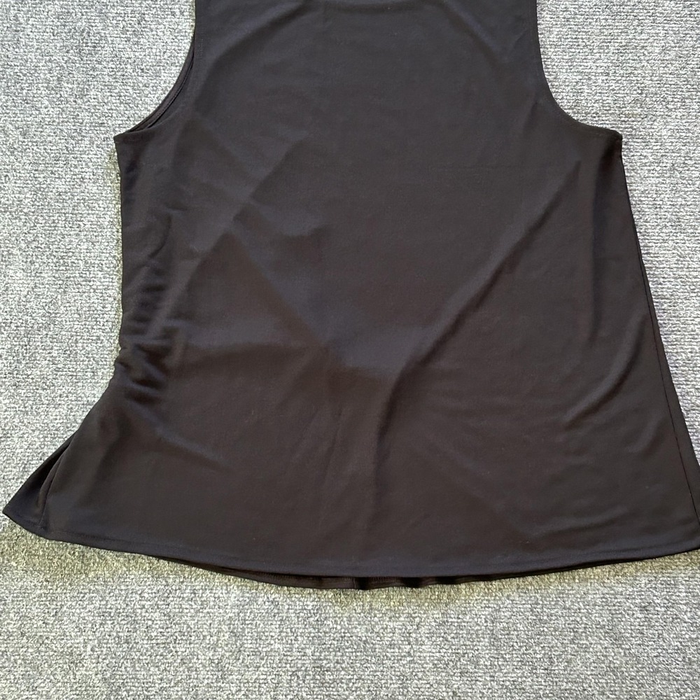 Banana Republic Tank Top Womens Large Black Side Tie Sleeveless Jersey Relaxed - Picture 8 of 9
